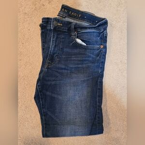 American Eagle Outfitters Men's Dark Blue Original Straight Jeans